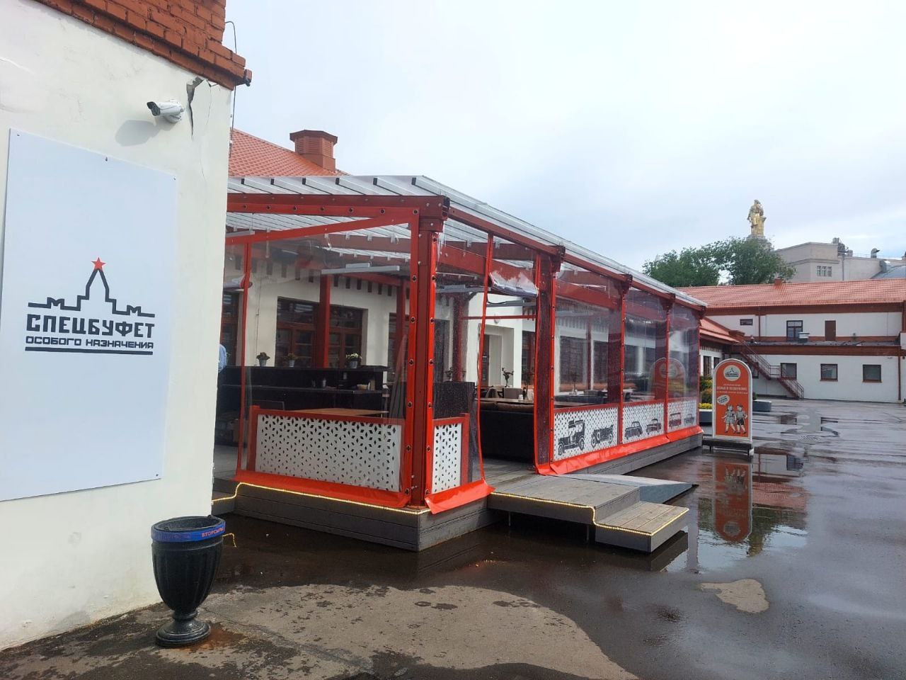 ПВХ шторы для летней террасы кафе в Борисоглебском